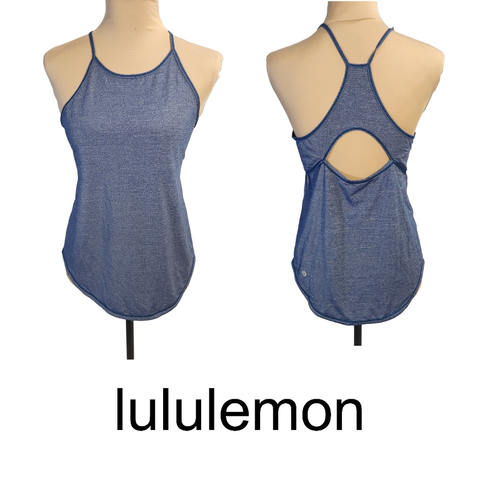 Lululemon Blue  Fast Aa Light Tank Top SizeWomen's Blue Racerback Tank Top 4